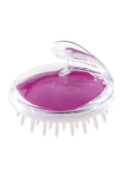 Силіконова щітка-масажер для шампуновання та миття голови кришталево-фіолетова No Brand (307061070)