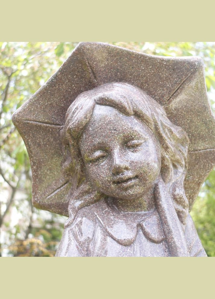 Садовая фигура Девочка с зонтиком красный гранит 66х30х22 см (ССПГ121461) Гранд Презент (285720633)
