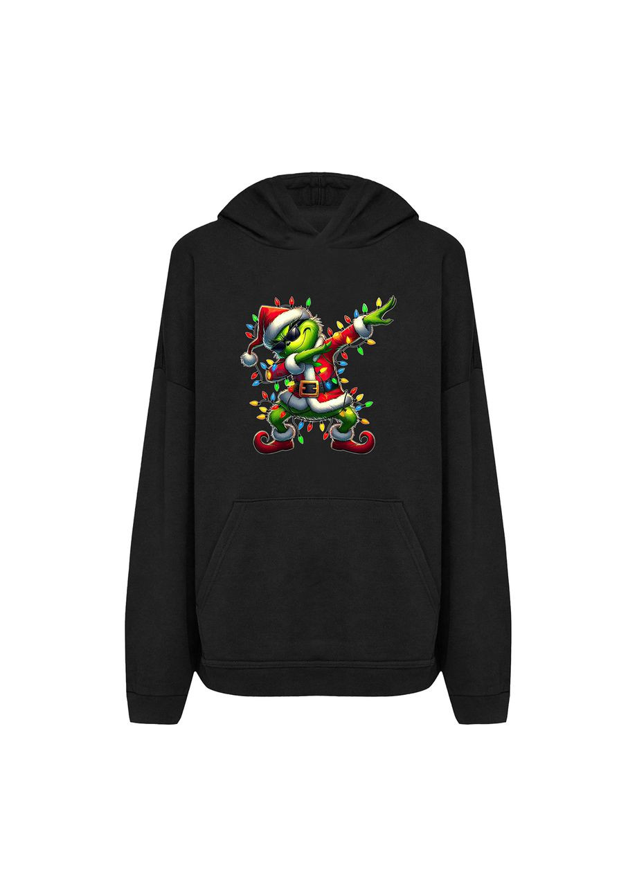 Новогоднее худи с принтом "Гринч на вайбе". Гринч (10481837442) ТiШОТКА (368566576)