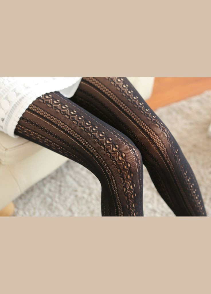 Колготки ажурные черные One Size No Brand (308016724)