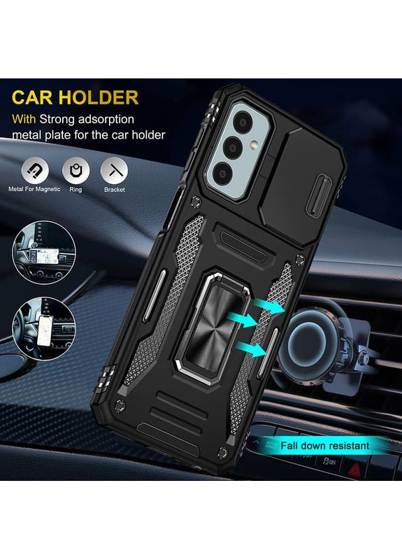 Ударостойкий чехол Camshield Army Ring для Samsung Galaxy A24 4G Черный Epik (372499711)