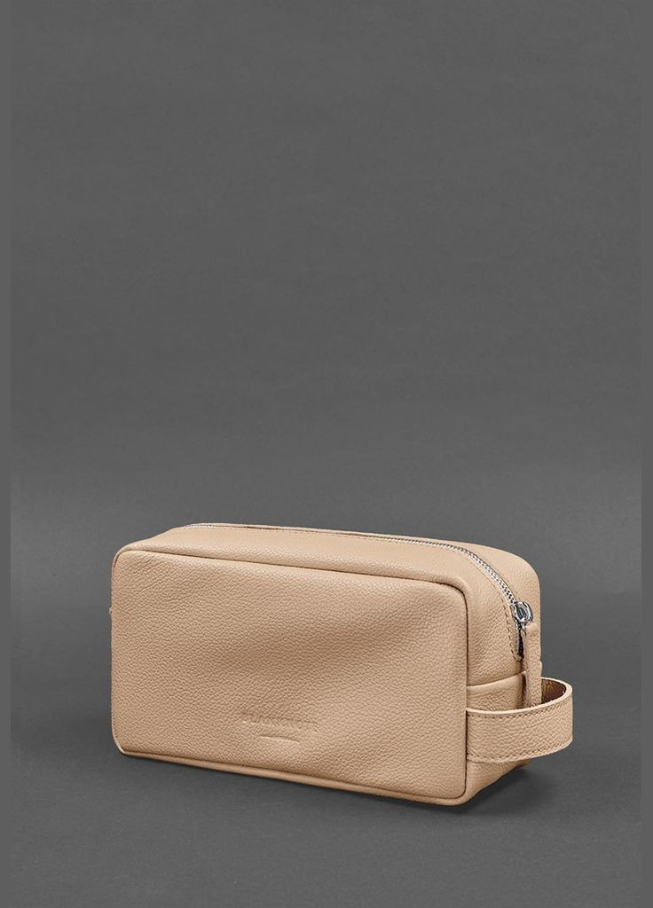 Кожаная косметичка-несессер 6.0 бежевый флотар (A-027458) BlankNote (329742982)