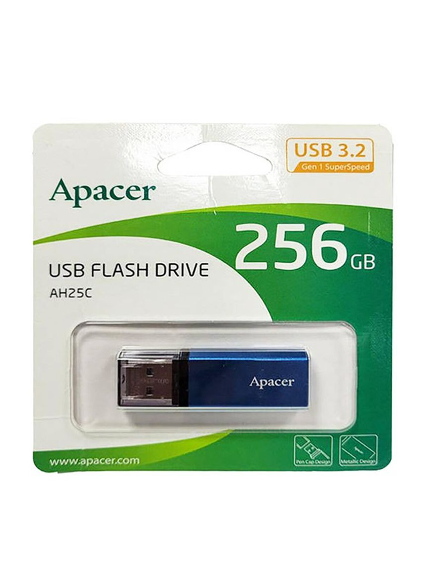 Флеш-накопитель USB 3.2 Gen 1 256GB Blue Apacer AH25C (343052635)