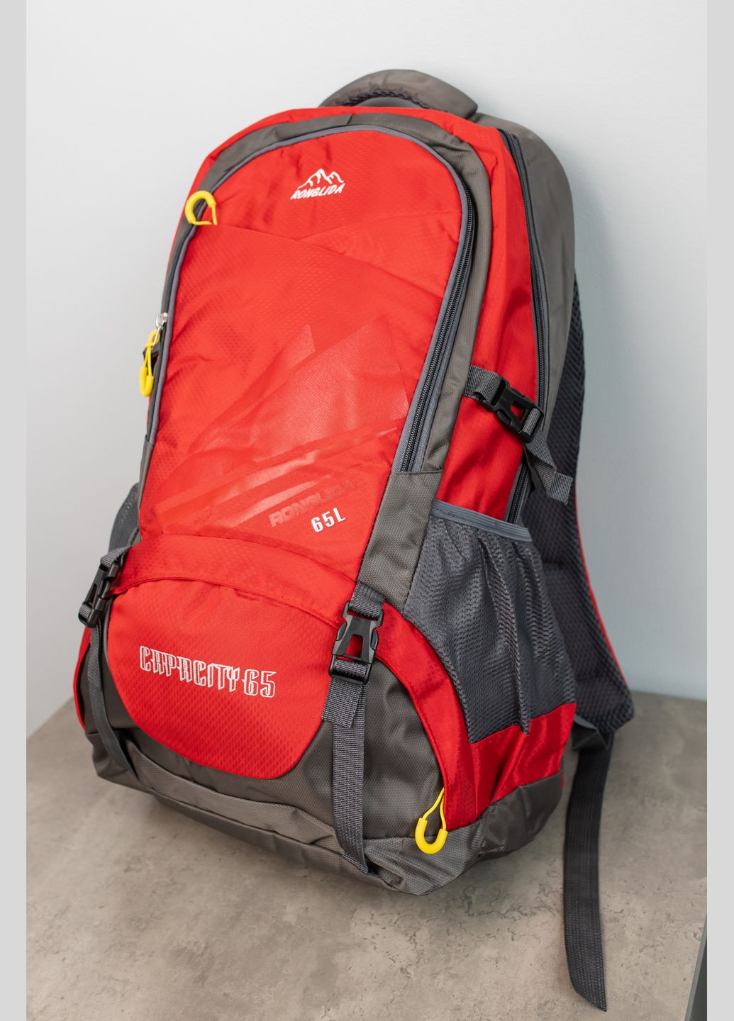 Рюкзак туристический производный текстиль красный 65 л No Brand (291455155)