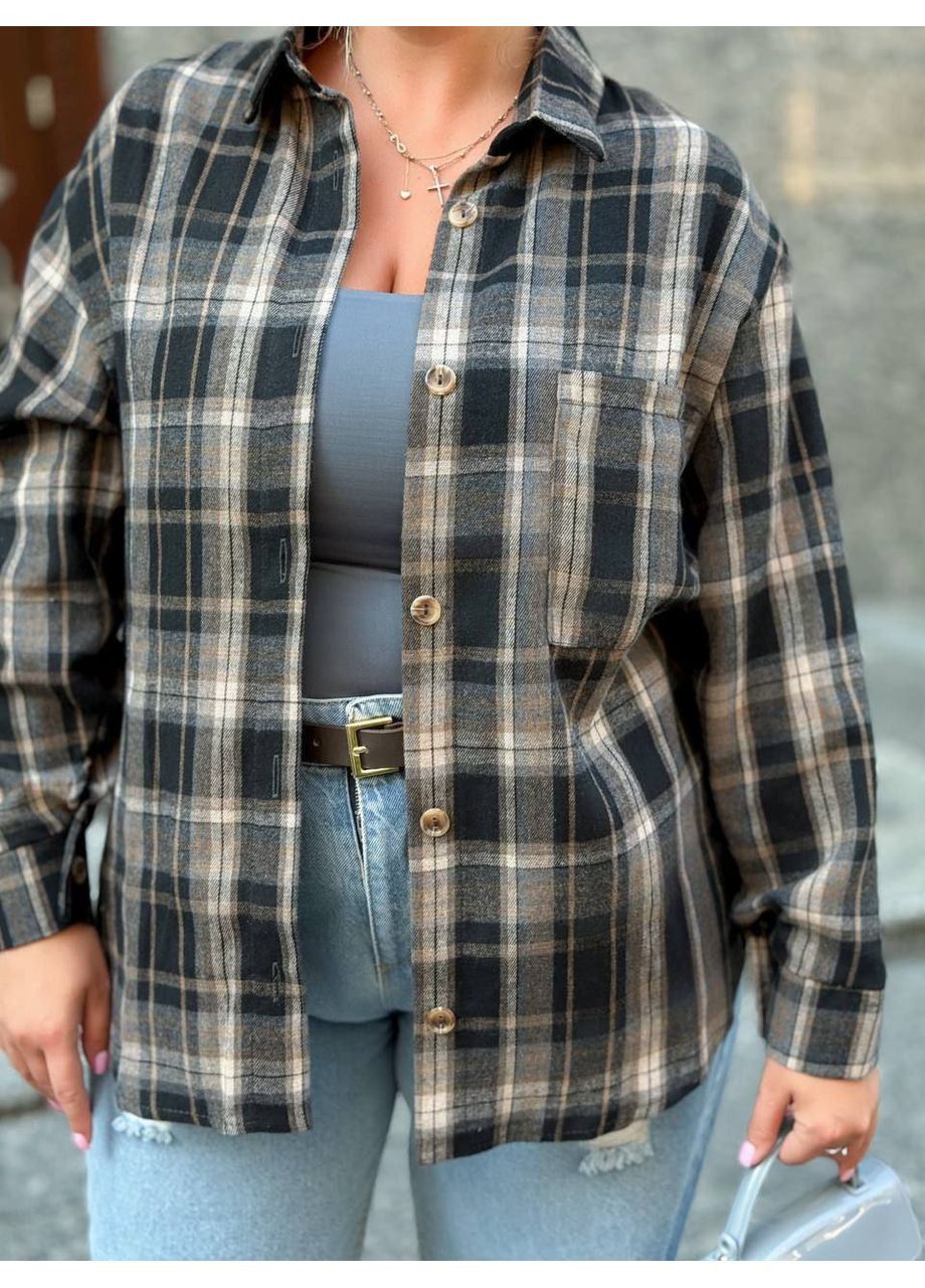 Сорочка байкова в клітинку оверсайз LeVi (357239777)