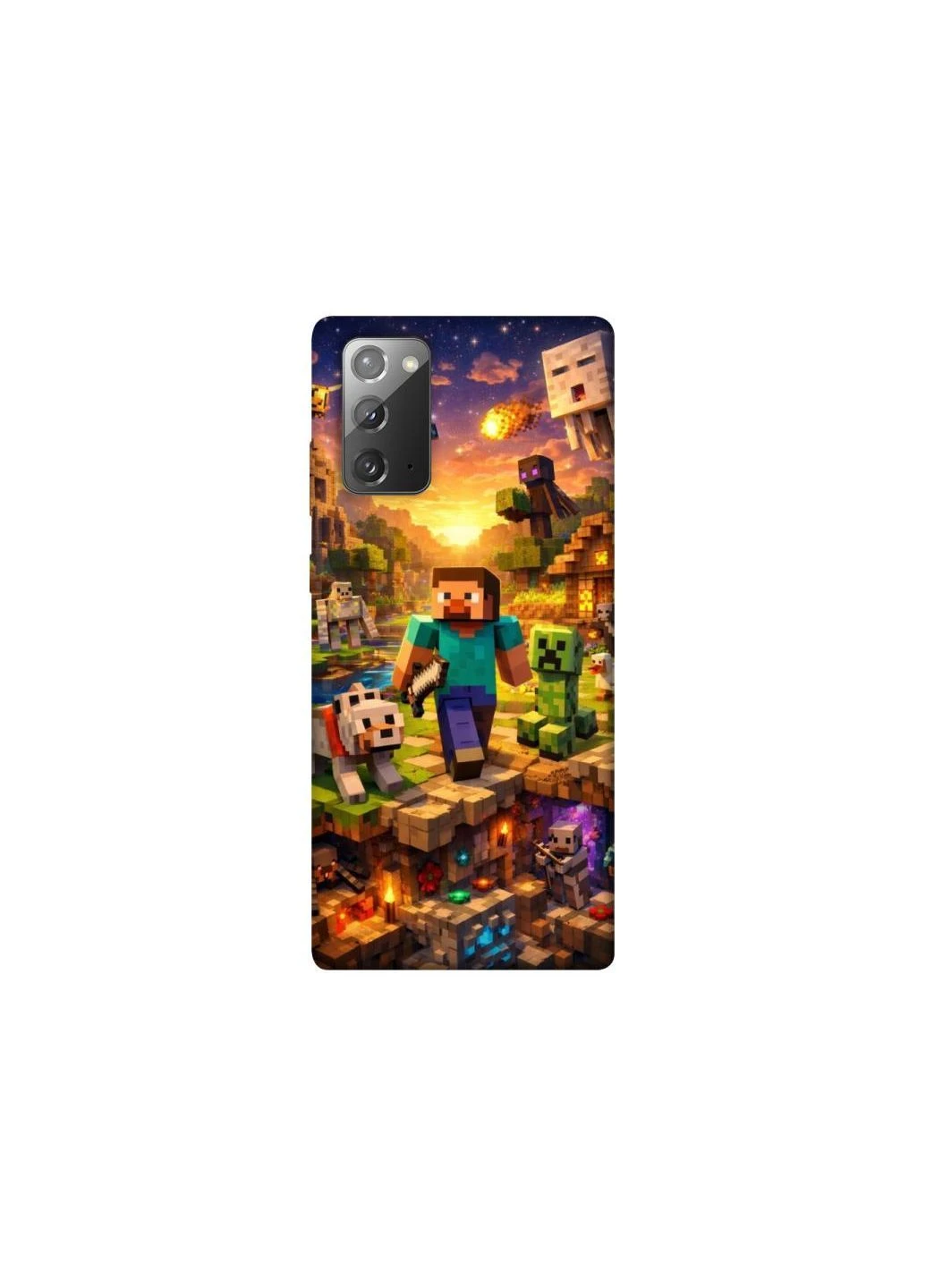 Чохол на Samsung Galaxy Note 20 Minecraft v6 Frontalka (380644236)