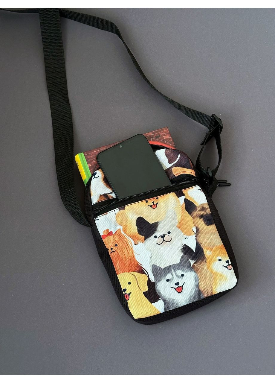 Сумка молодежная плечо для девушки с собачками No Brand (350613351)