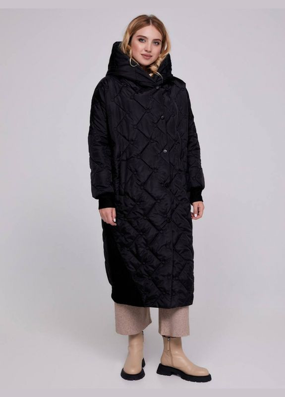 Чорне демісезонне Пальто Адрія Mirage