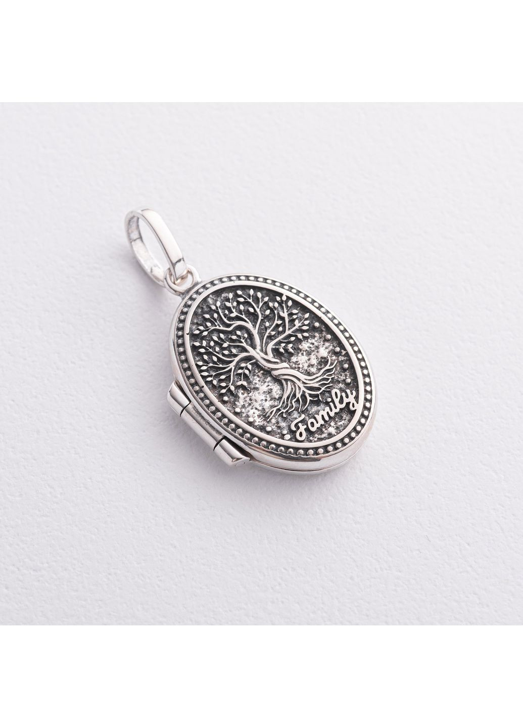 Срібний кулон Древо життя. Сімейне дерево для фотографії (чорніння) 7345 Oniks (267896350)