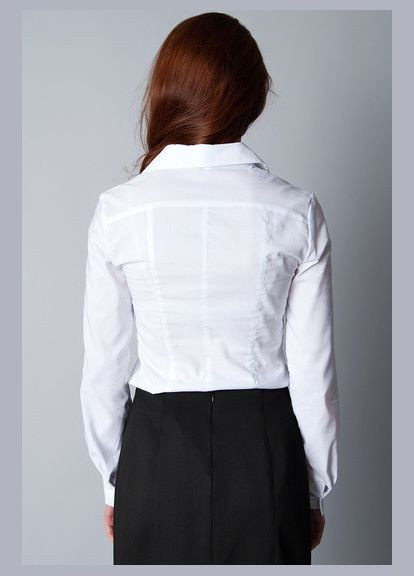 Белая рубашка с кокеткой из хлопка P78 2 Льва (342414994)