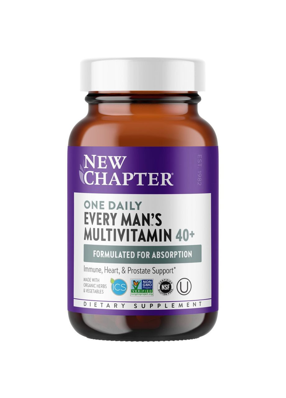 Мультивитаминный комплекс для мужчин 40 +, One Daily Multi,, 1 в день, 24 таблетки New Chapter (367989561)