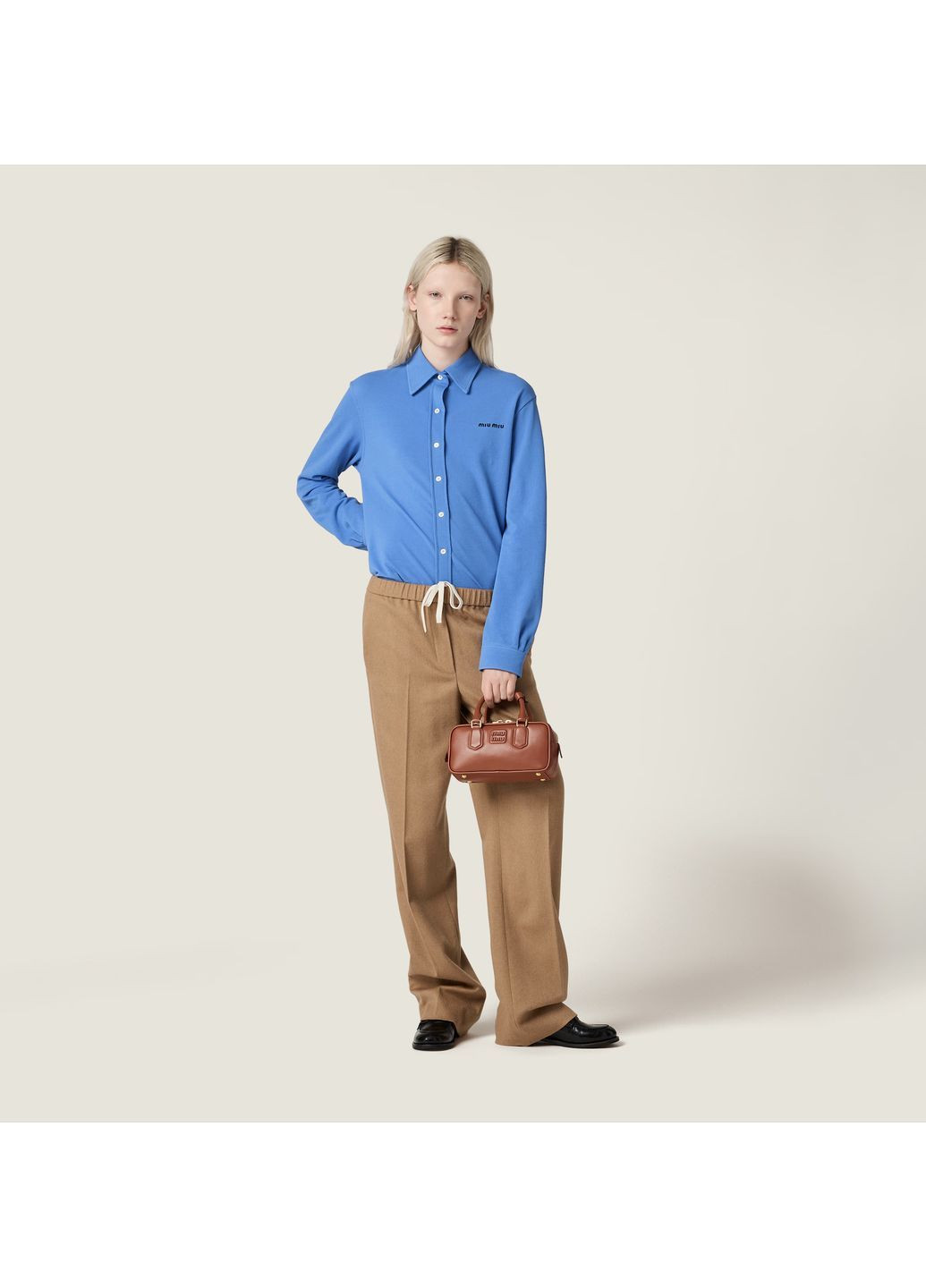 Жіноча сумка з логотипом MIU MIU Arcadie bag Шоколадний No Brand (362670557)