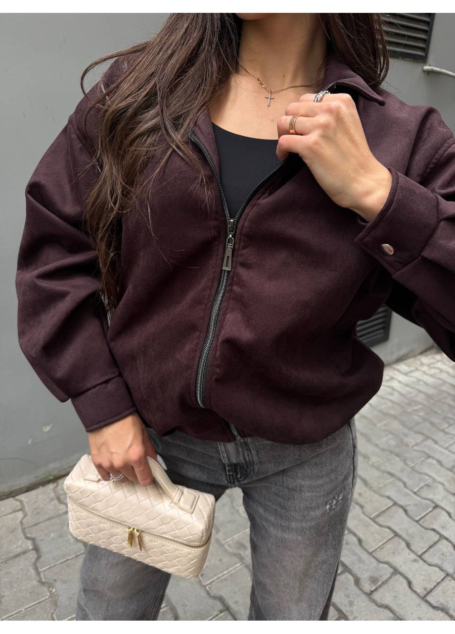 Жіночий замшевий бомбер на підкладці — заміри в описі Vione на блискавці (367075889)