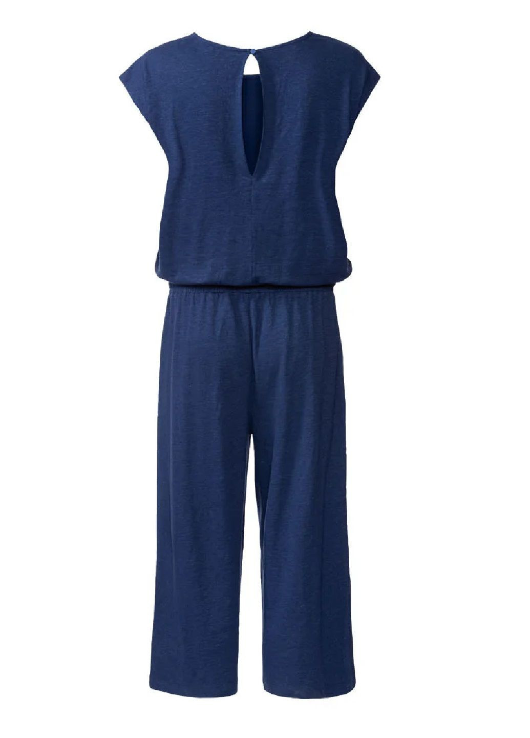 Комбінезон жіночий лляний Esmara комбінезон-брюки однотонний синій кежуал