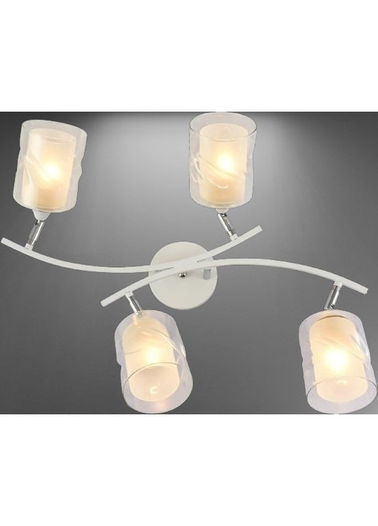 Сучасна люстра з поворотними плафонами біла/хром (191439B/4) Valeso (369621808)