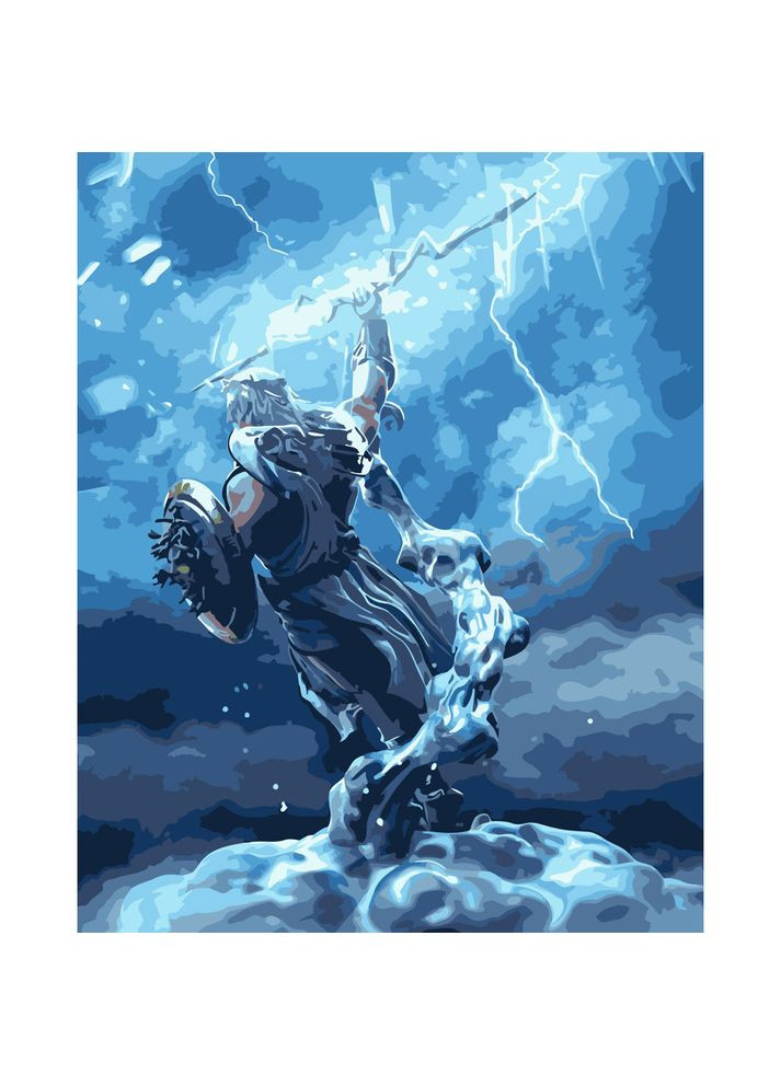 Картина по номерам для взрослых Могучий Зевс акриловая развивающая см Strateg (362429189)