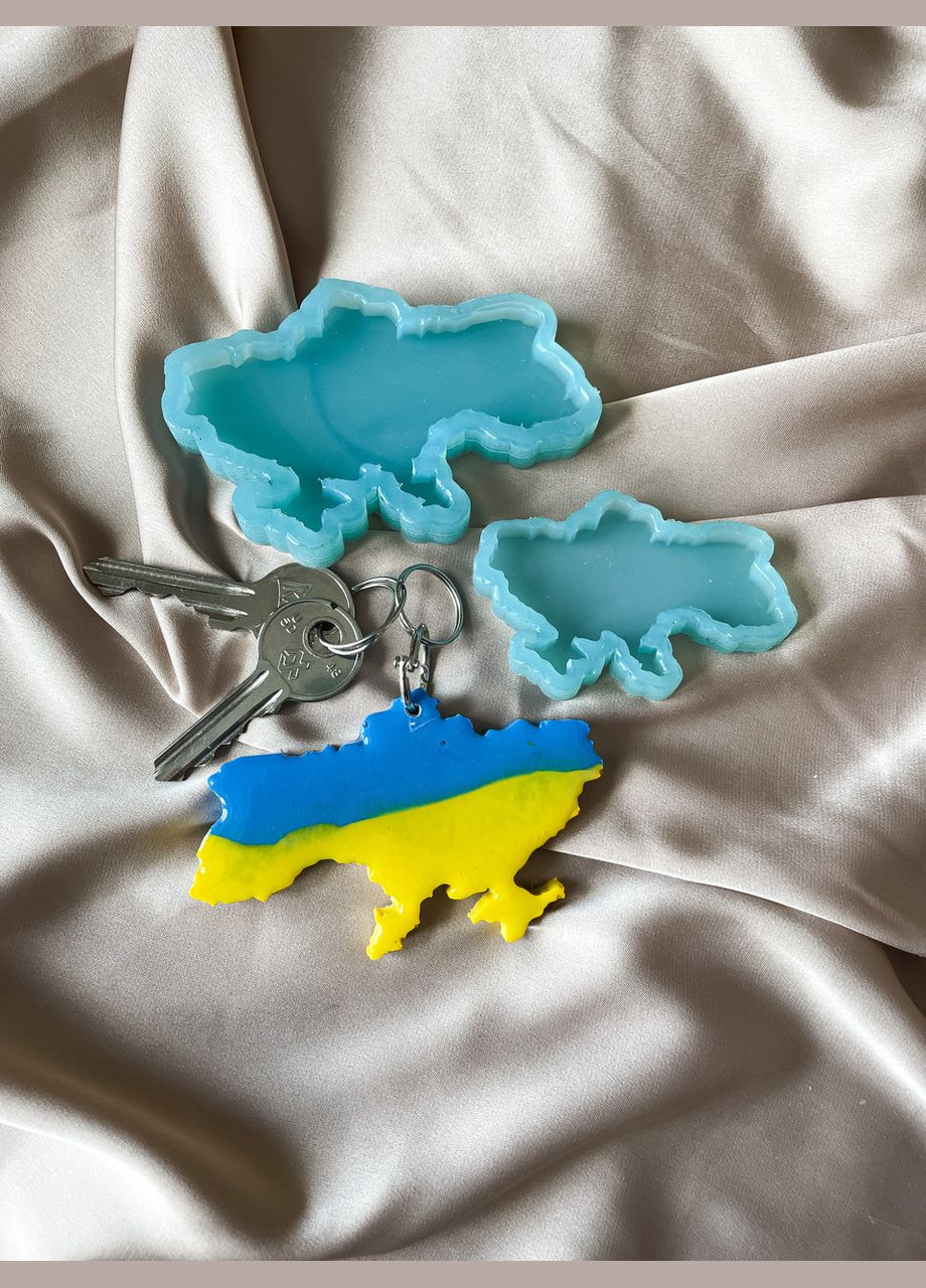 Молд карта України 85*55*5 мм для брелоків магнітів силіконова форма молд для епоксидної смоли No Brand (370567112)