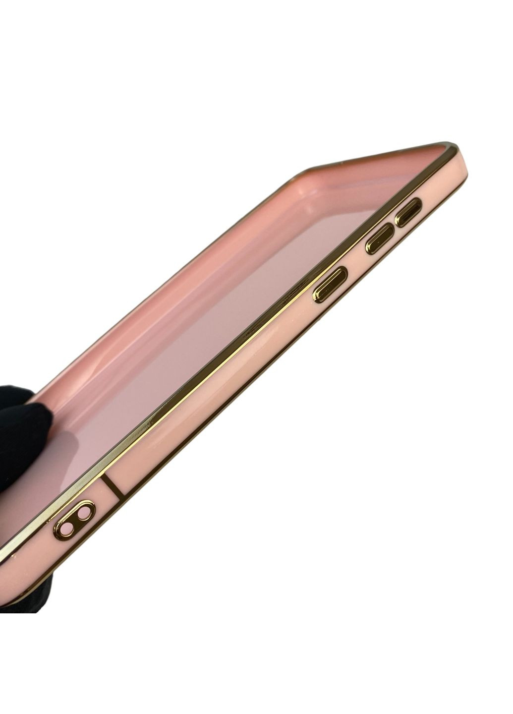 Чехол для Galaxy A02 SM-A022G с кольцом MagSafe с золотой окантовкой на самсунг а02 пудровый gs1 Samsung (366229824)