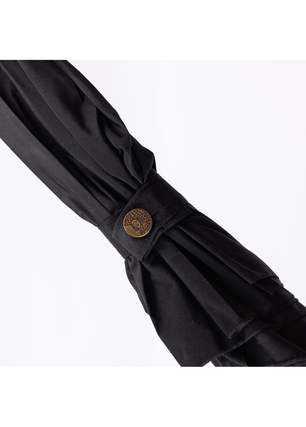 Чёрный зонт-трость складной полуавтомат 124 см, черный yiwu hp-23-6b (364685016)