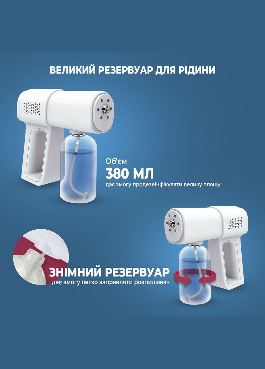 Ручной портативный распылитель для дезинфектора Nano Spray Machine K5. Для быстрой дезинфекции помещений No Brand (347590495)
