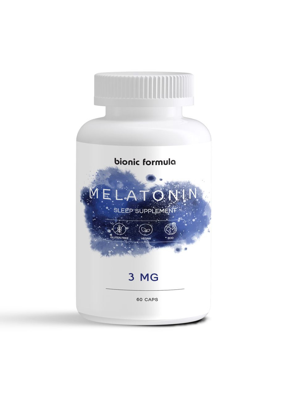 Мелатонин – 3 мг. для крепкого сна 60 капсул Bionic Formula (369154361)