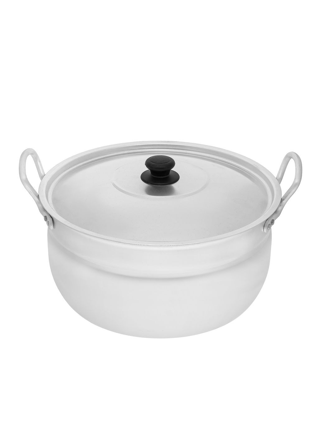 Кастрюля сферическая матовая алюминиевая с крышкой 15 л Interos (322765920)