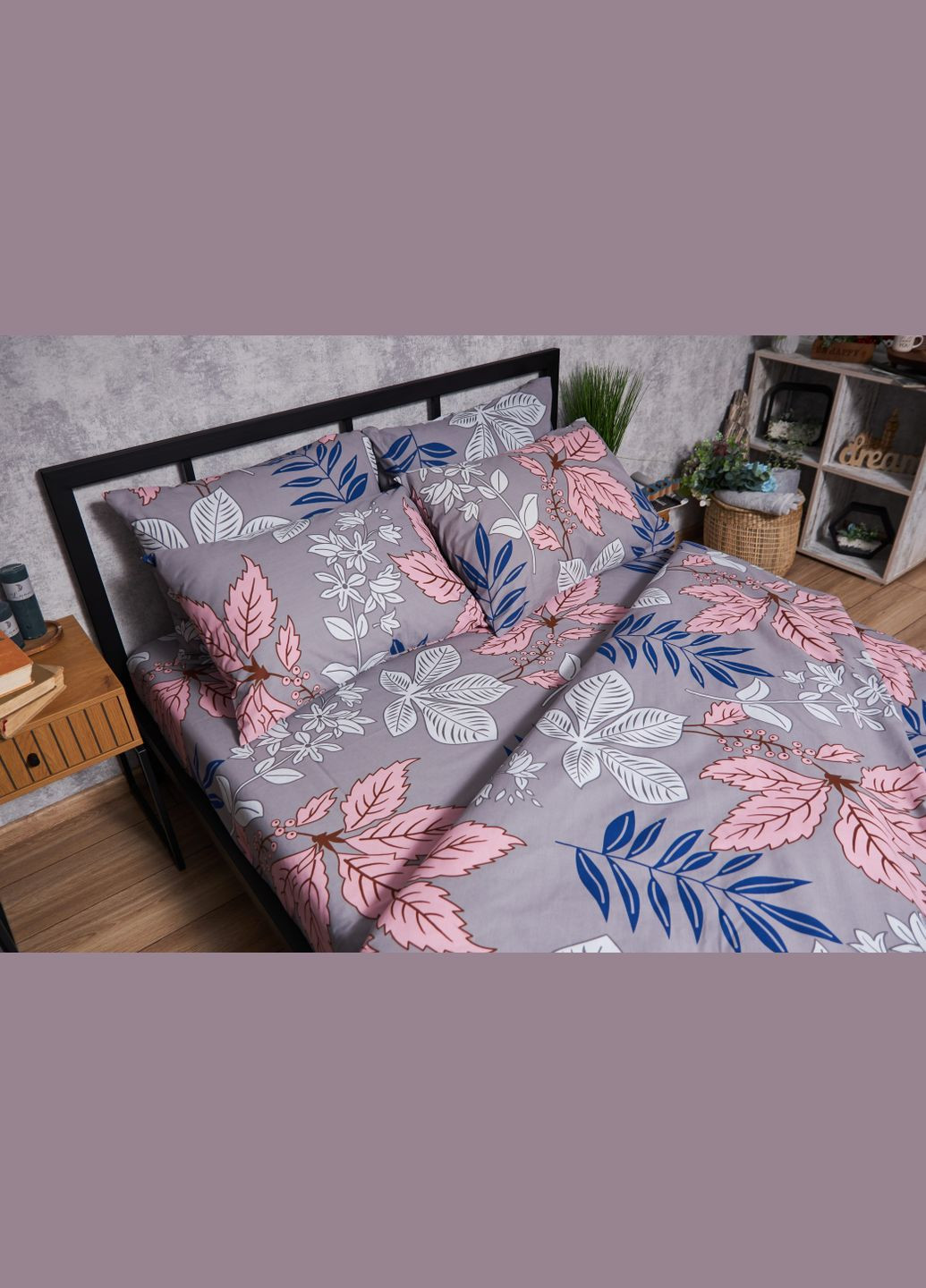 Комплект постільної білизни Бязь Gold Люкс євро 200х220 наволочки 2х70х70 (MS-820004177) Moon&Star Fossil (288536122)