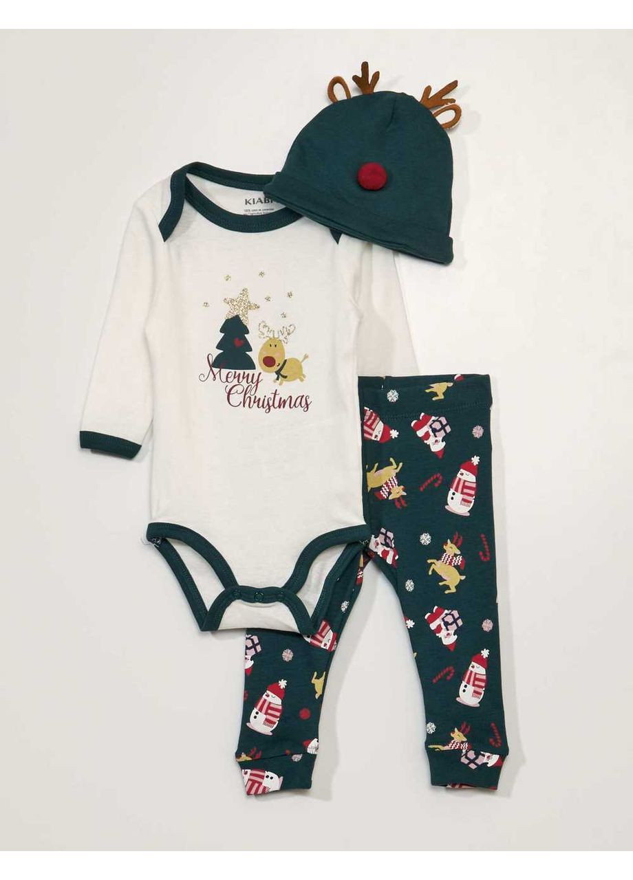 Зеленый комплект одежды,зеленый-белый в узоры, Kiabi