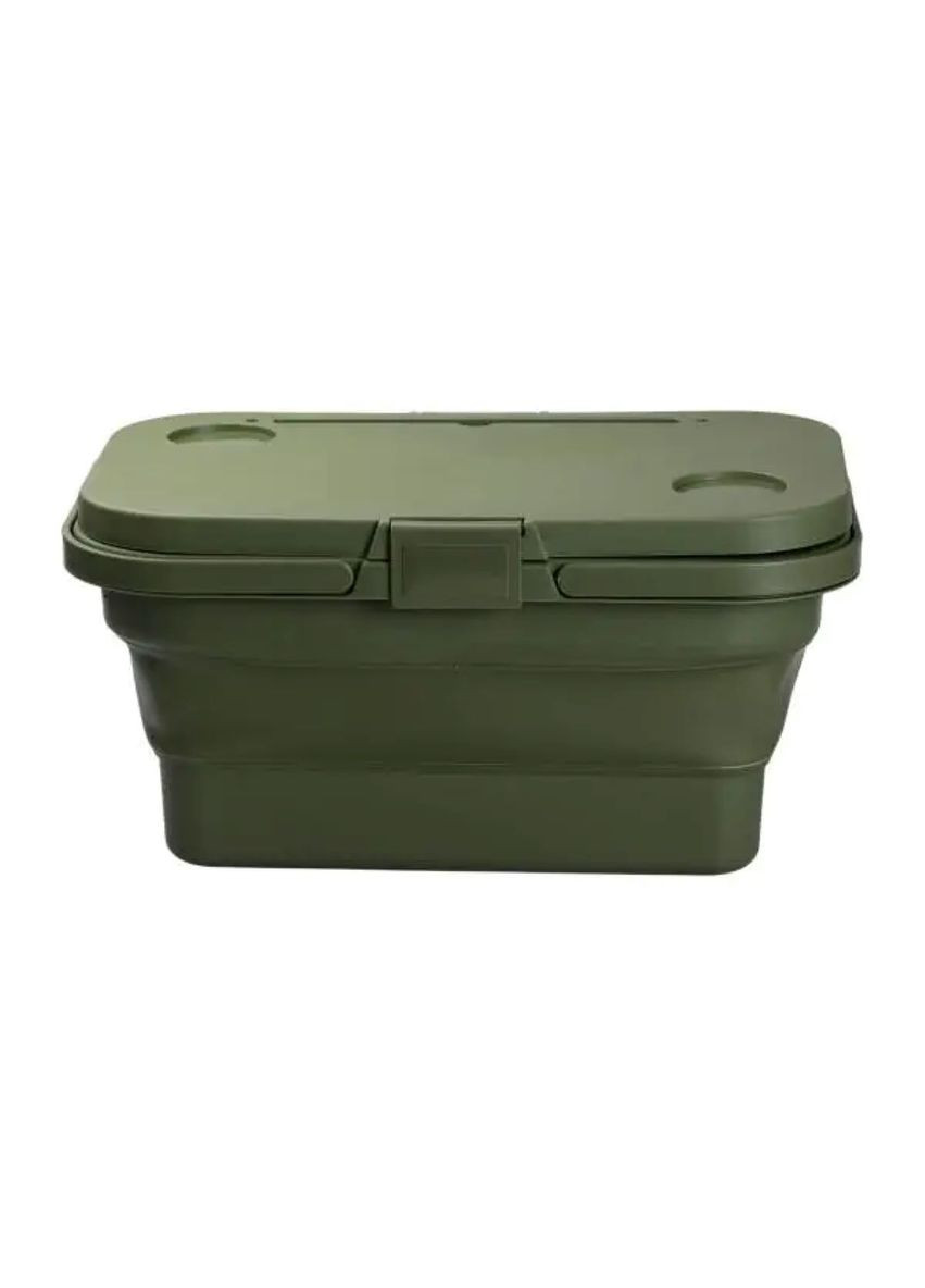 Складаний кошик для пікніка з кришкою столиком 15 л зелений для кемпінгу переносний кошик ProDobro (364193306)