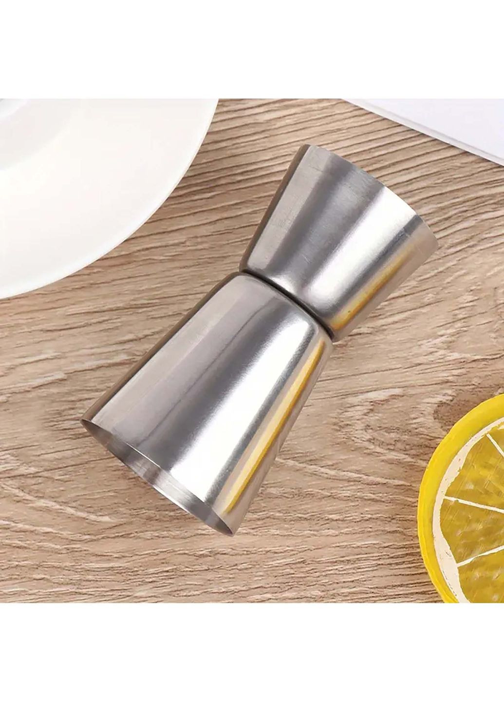 Джигер мірна склянка 50/25 мл для бармена з нержавіючої сталі, мірник для бару Kitchen Master (350884003)