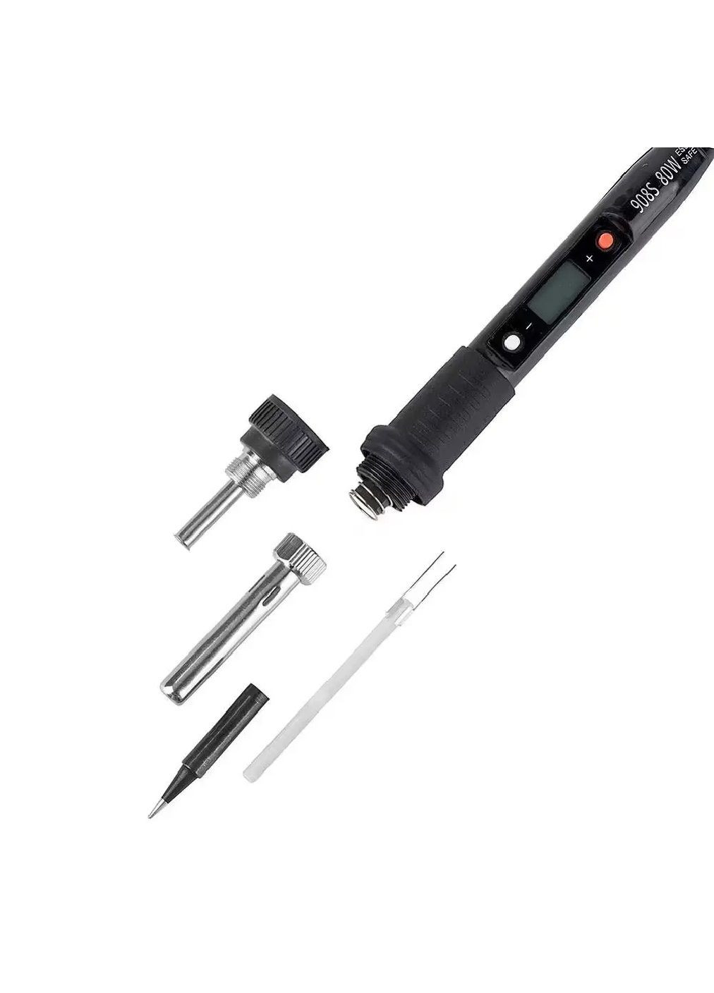 Паяльник з регулюванням температури змінними жалами дисплеєм набором аксесуарів чохлом 80W (481165-Prob) Unbranded (355692602)