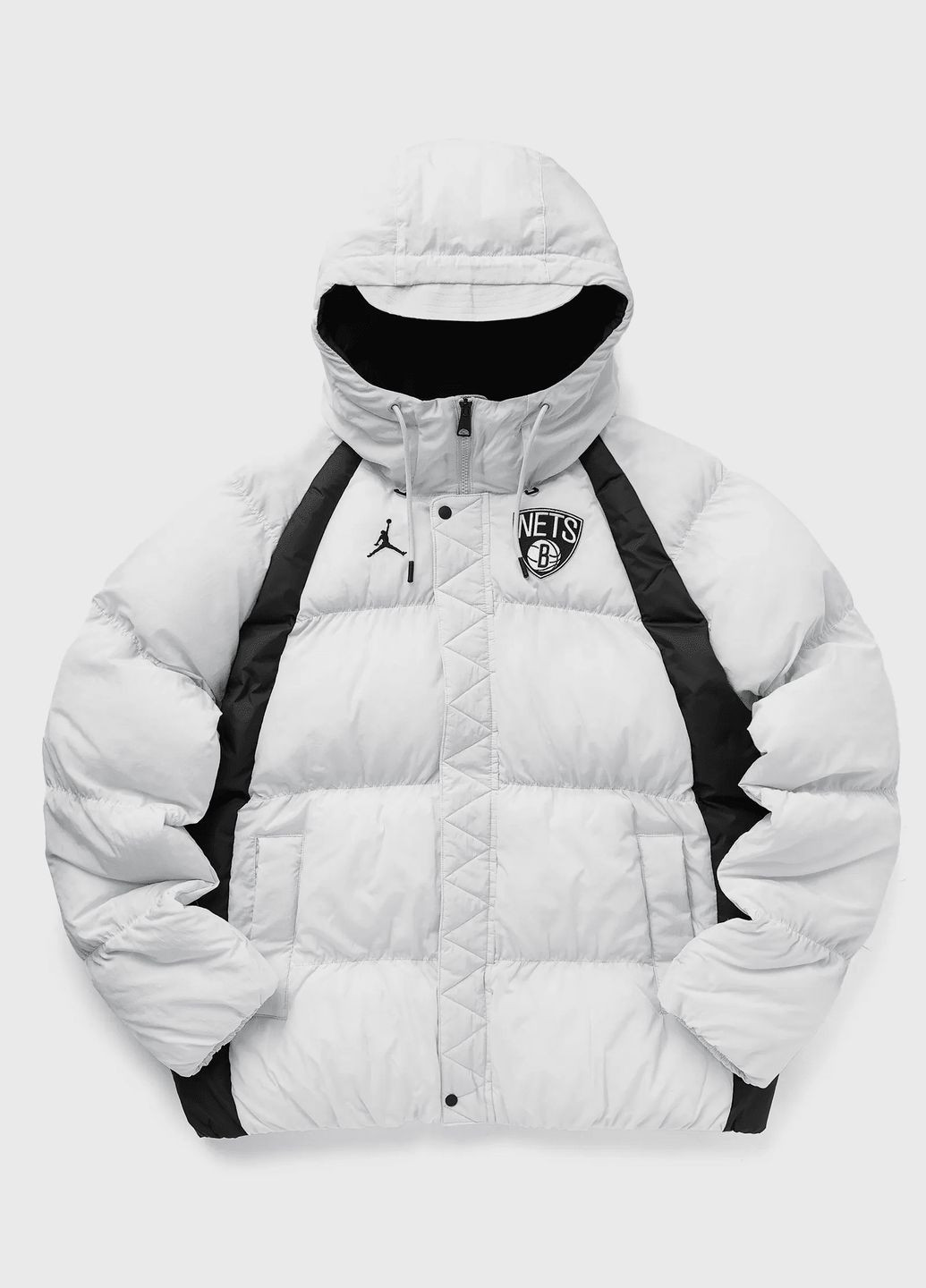 Белая демисезонная куртка мужская jordan brooklyn nets courtside dn9769-043 зима белая Nike