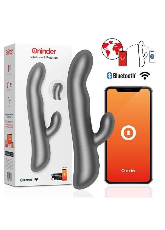 Вибратор для женщин Oslo Vibration Rotation Black Free App Oninder (388408148)