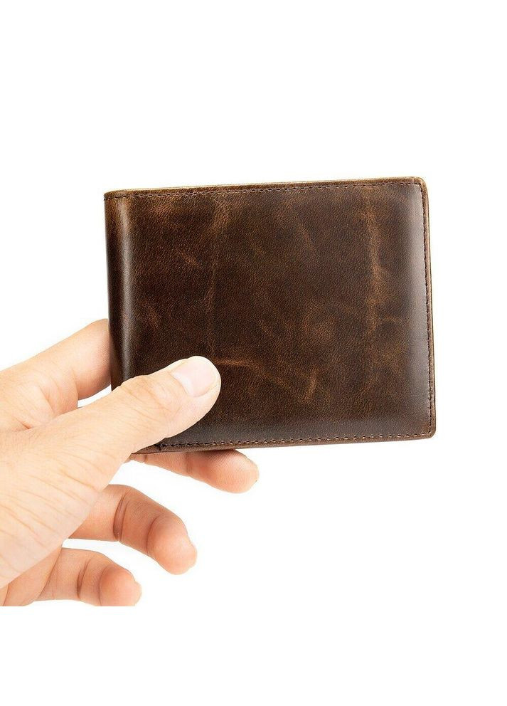 Портмоне шкіряне компактне 20240 Коричневе Vintage (329150043)