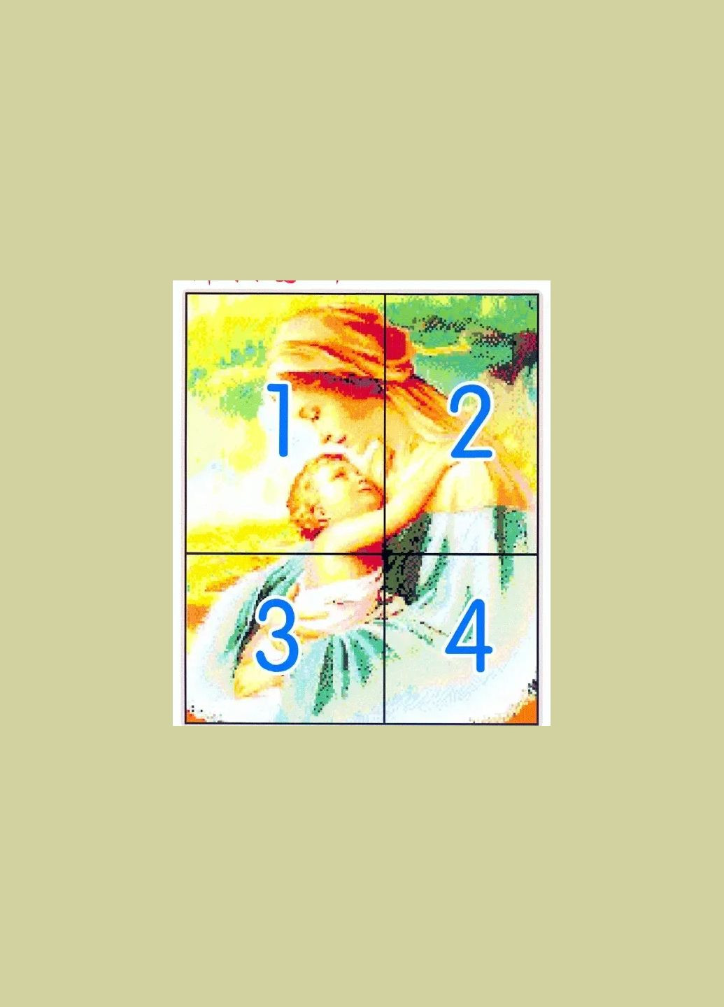 Набор для вышивания по нанесённой на канву схеме "Madonna and Child 11". AIDA 14CT printed 37*45 см Joy Sunday (313613158)