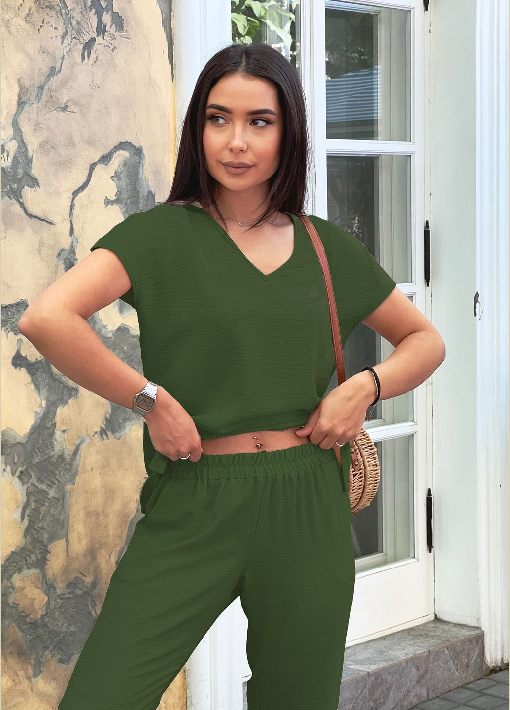 Стильний брючний костюм з легкої тканини INNOE Костюм (331601354)