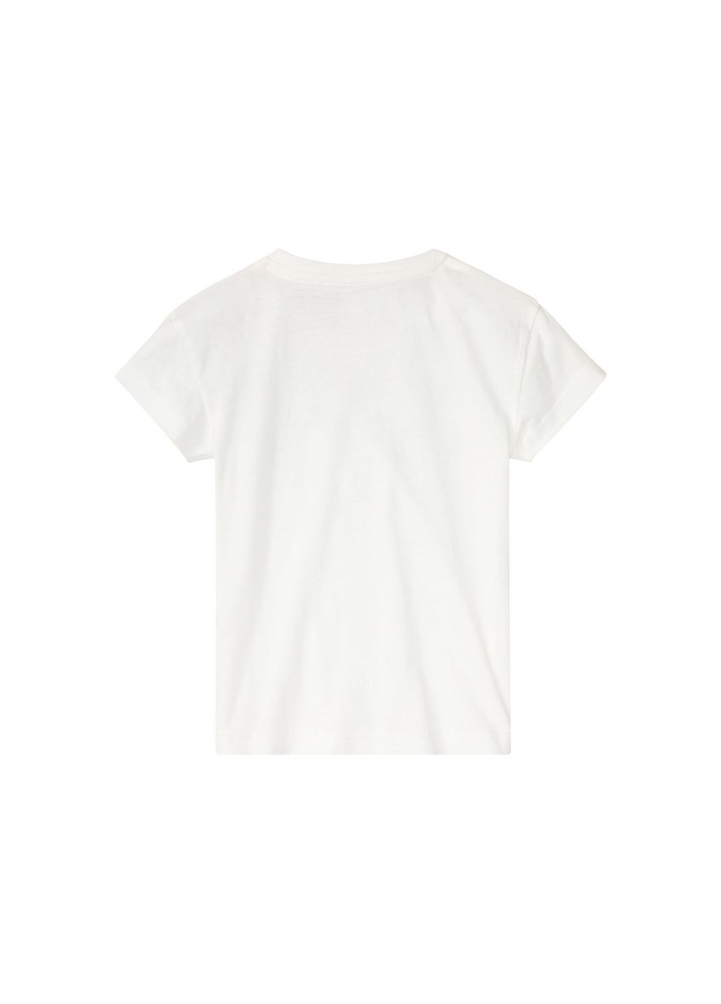 Белая демисезонная футболка хлопковая для девочки 400414 Lupilu