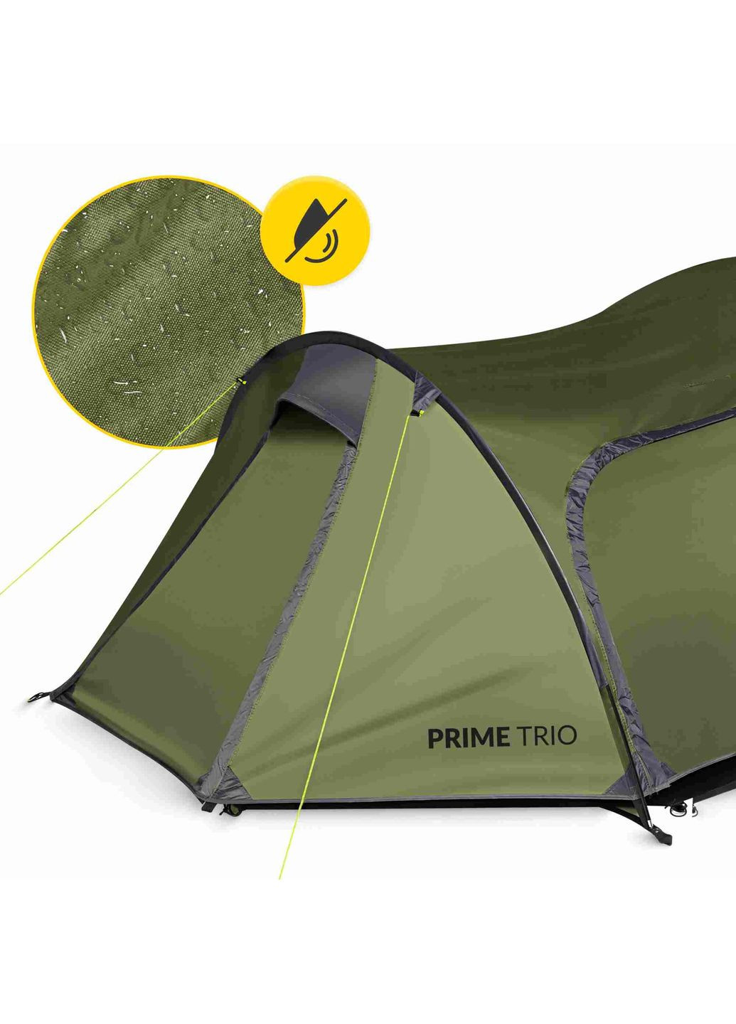 Намет туристичний тримісний для трьох P-5905973406574 Зелений Mountain (352475247)
