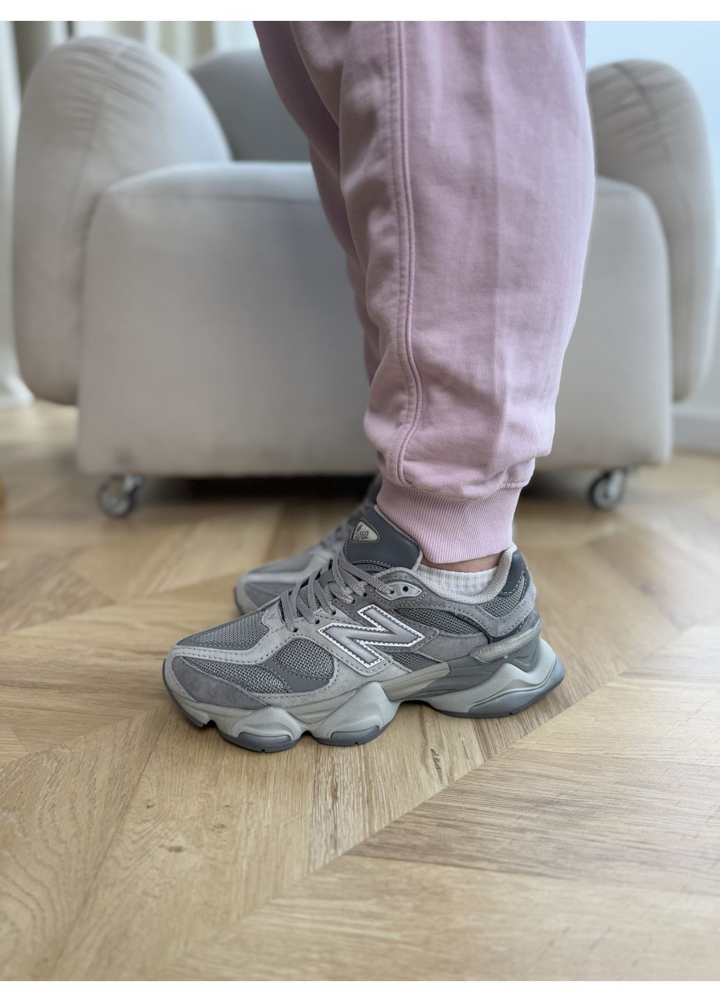 Серые демисезонные кроссовки мужские new balance 9060 grey ii нью беланс 9060 No Brand