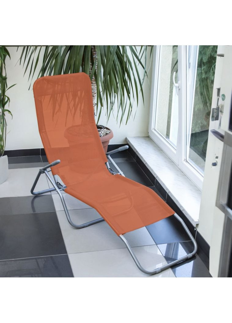 Кресло-шезлонг раскладной оранжевый Jumi (361952122)