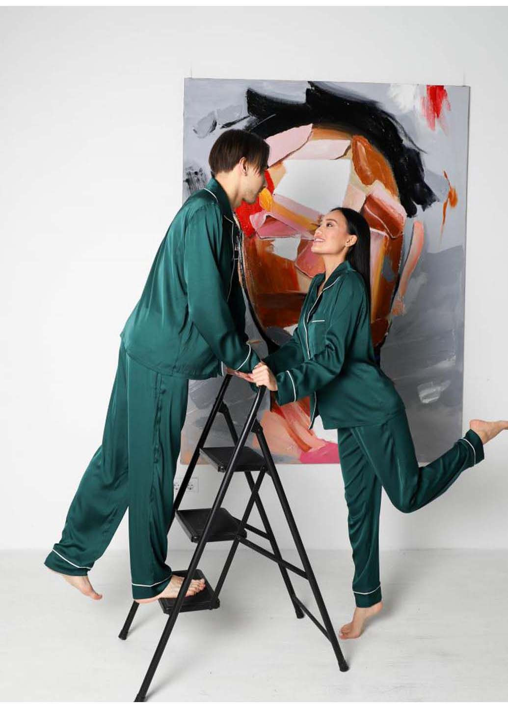 Зелена всесезон піжама Модельєр