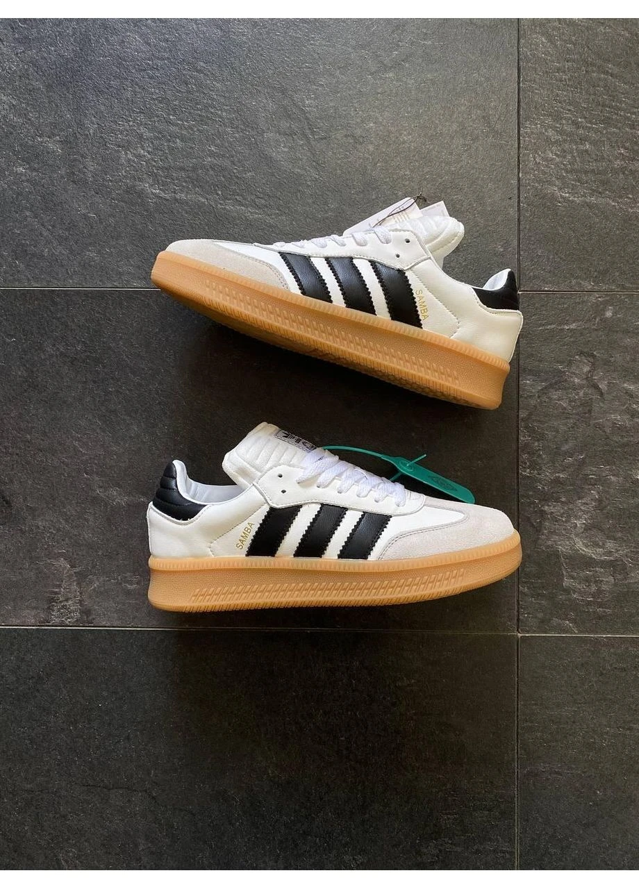 КРОСІВКИ ЖІНОЧІ ADIDAS SAMBA XLG WHITE/BLACK GUM PLATFORM АДІДАС САМБА БІЛІ No Brand білі демісезони (391065255)