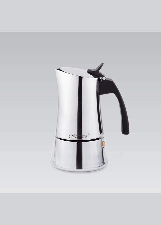 Кофеварка гейзерная нержавеющая сталь 200 мл на 4 чашки (MR-1668-4) Maestro (334008860)