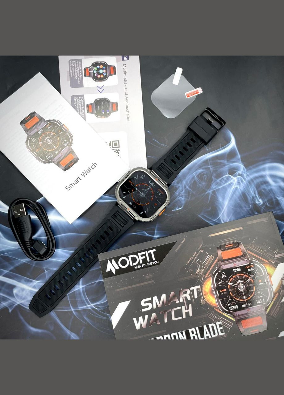 Умные часы Carbon Blade Black электронный спортивный Modfit (341675465)