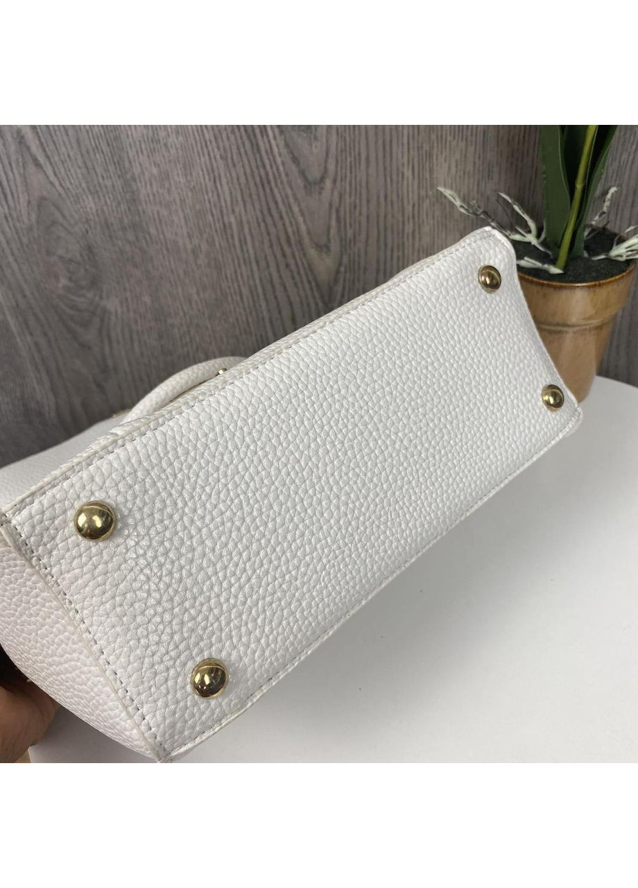 Женская мини сумка клатч белая через плечо из экокожи ProDobro (363259588)