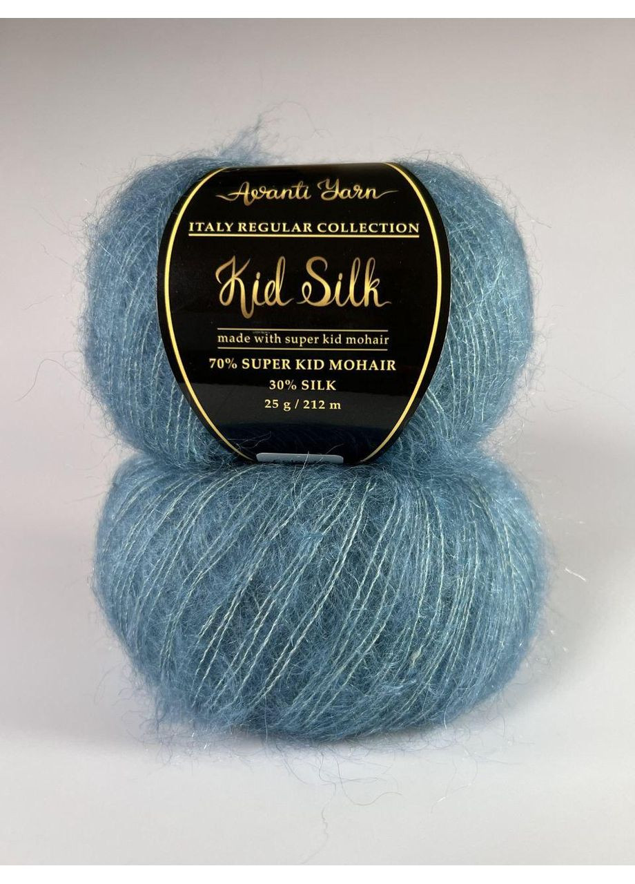 Пряжа Кід Мохер на шовку - 68 лазуровий Avanti (361878786)