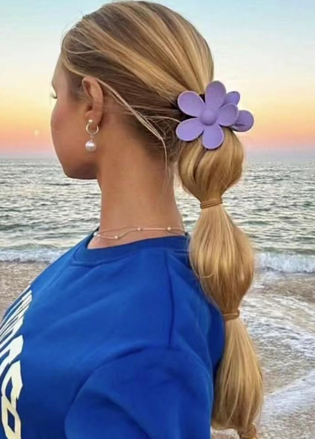 Заколка краб для волосся "Квітка", 7,5 см Анна Ясеницька (314465593)