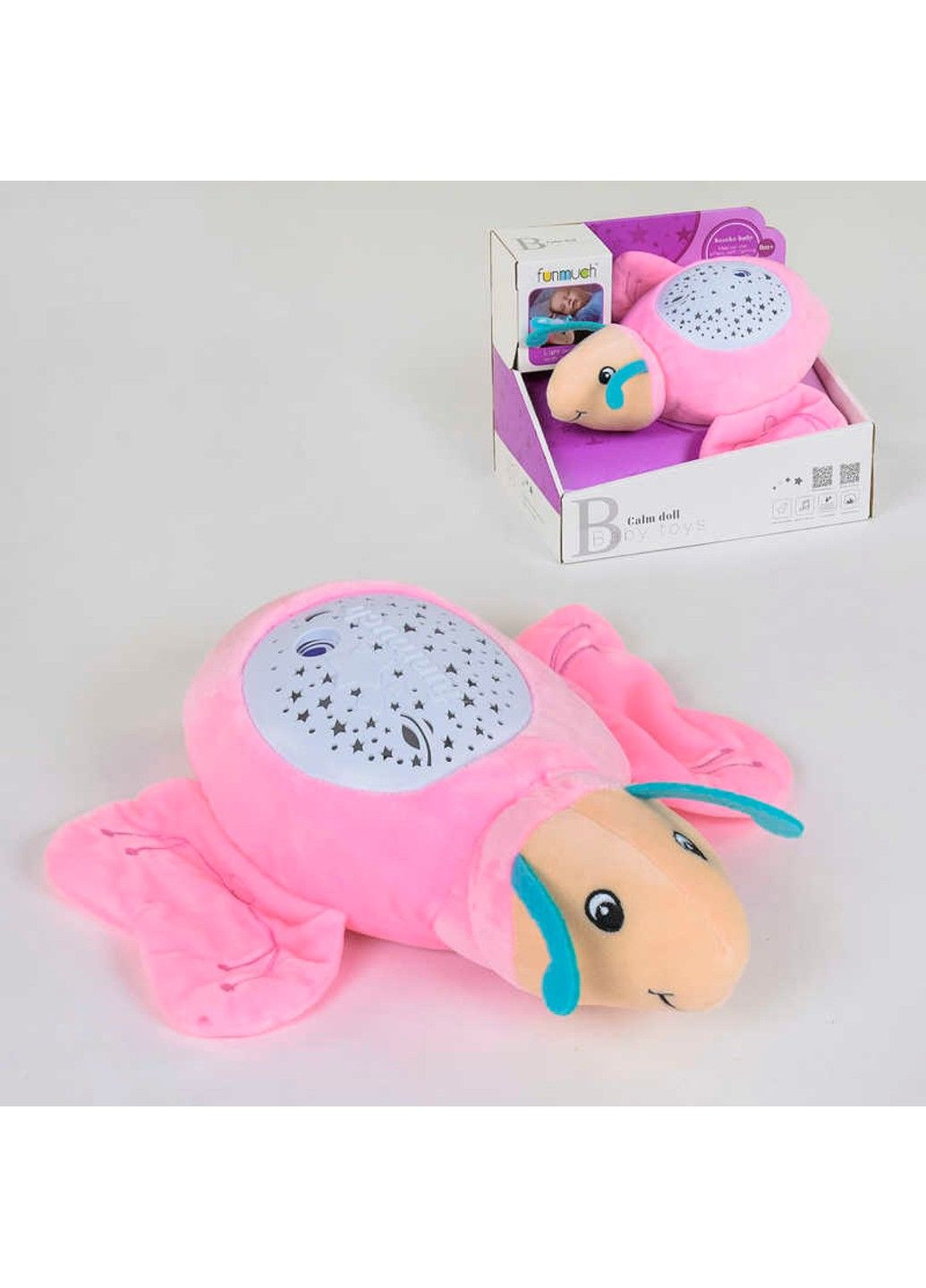 Ночник Бабочка FM 666-12 (24) мягкий, с проектором, мелодии, в коробке No Brand (305829967)