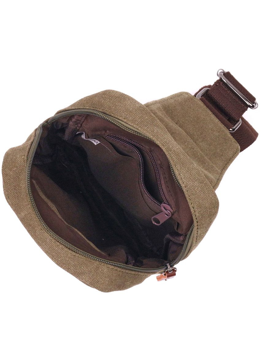 Сумка мужская через плечо из плотного текстиля 21231 Оливковая Vintage (302009366)