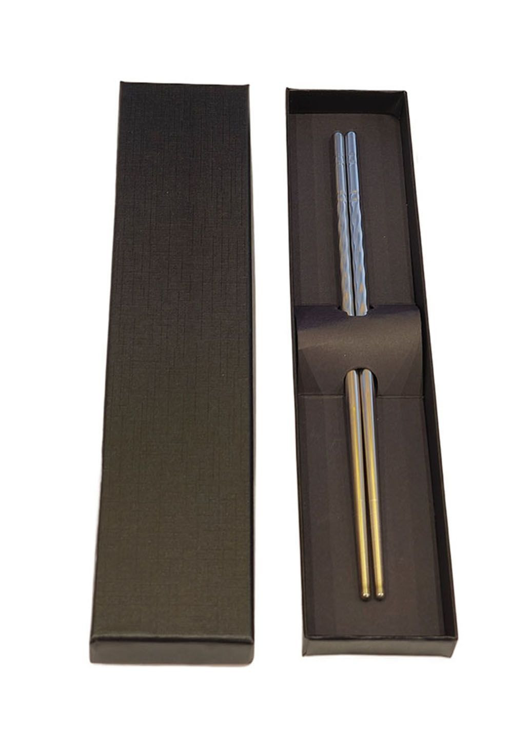 Многоразовые палочки для суши и еды из нержавеющей стали 1 пара в подарочной коробочке No Brand (362135499)